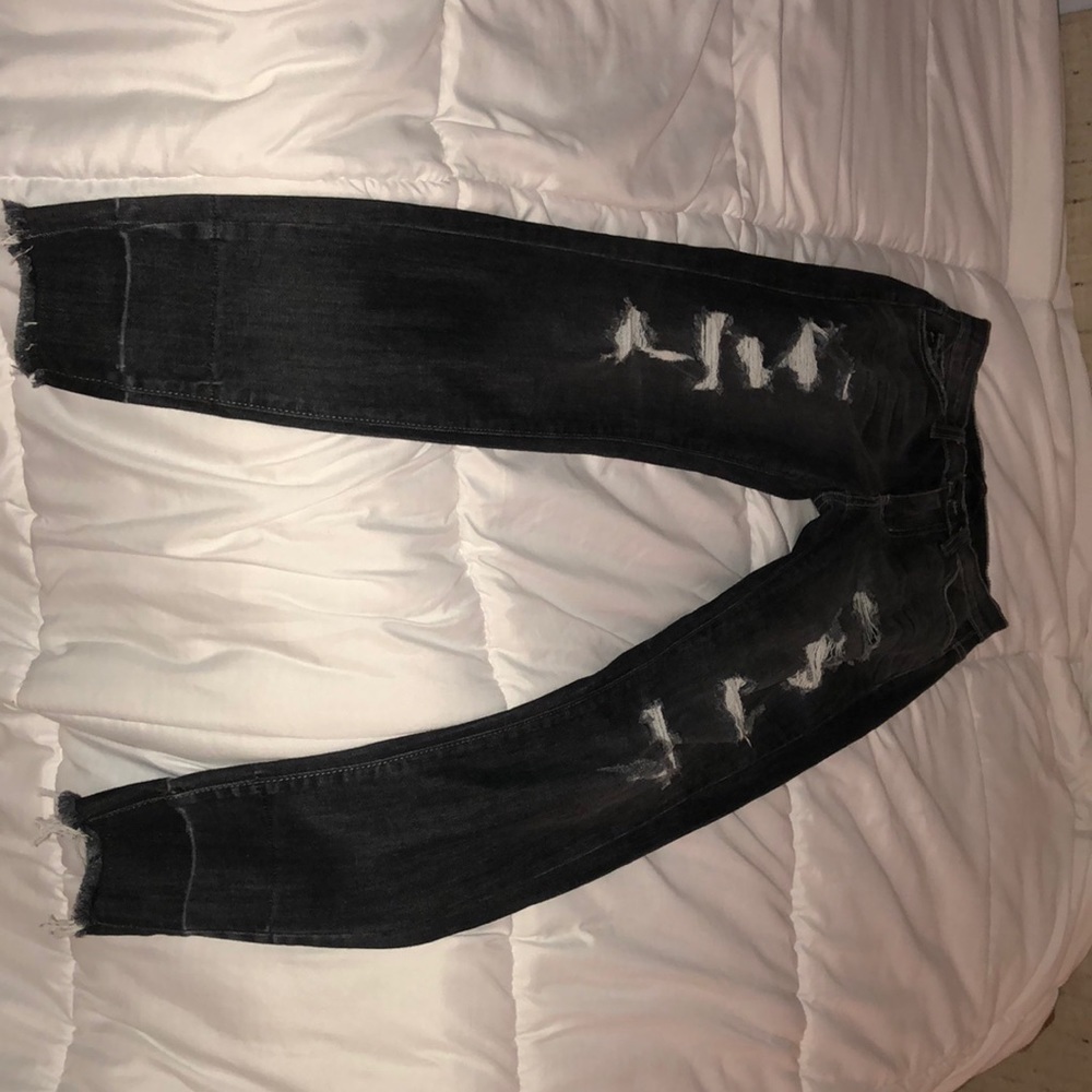 high-waisted skinny jeans